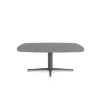 Saluti, eetkamertafel ovaal 180 X 105 cm. - centrale teenpoot - grafiet - Antraciet