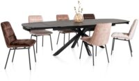 Montello, uitschuiftafel 200 x 100 cm. (+ 2 x 50) - centrale poot - keramiek blad - wit - Afbeelding 2