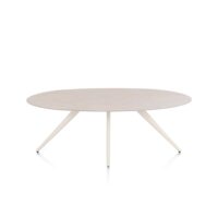 Saluti, eetkamertafel ellips 210 x 105 cm. - 4 poot - cr&egrave;me - Light sand