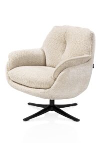 Densa, draaifauteuil - stof Valencia - Creme
