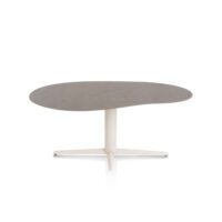 Saluti, eetkamertafel organisch 180 X 120 cm. - centrale teenpoot - creme - Lava