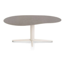 Saluti, table organic 180 X 120 cm. - pied central - cr&egrave;me - Lava