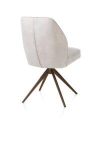 Bell, eetkamerstoel - steelbrown frame - draaibaar - relax - pocket - combi Calabria/Vada - Kiezel - Afbeelding 3