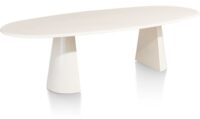 Lund, table ovale 270 x 120 cm. - stone-skin - pied cone - Nebbia - Image 3