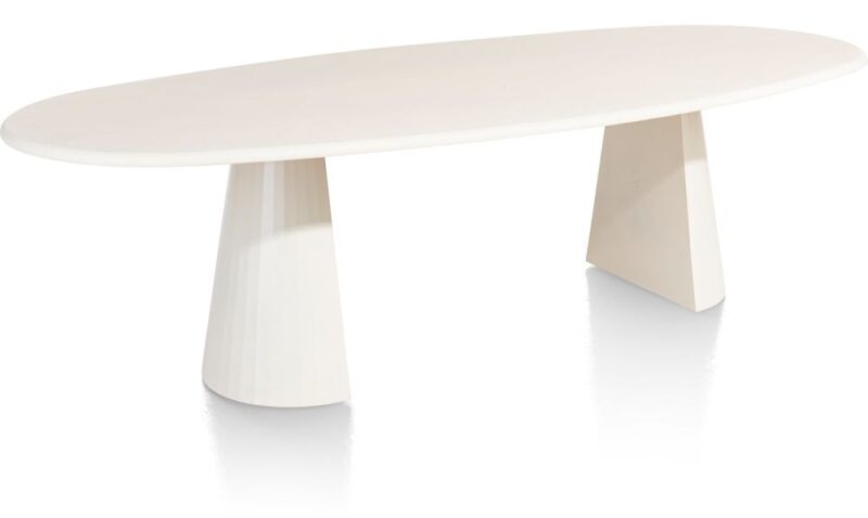 Lund, Table Ovale 270 X 120 Cm. - Stone-Skin - Pied Cone - Nebbia - Image 3