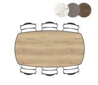 Masura, eetkamertafel ovaal - 200 x 105 cm - Eiken - Afbeelding 2