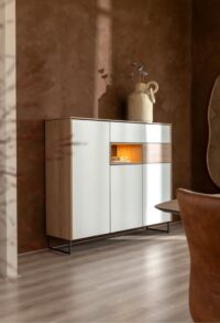 Lindfield, boekenkast 80 cm. - 5-niches (+ LED) - Afbeelding 3