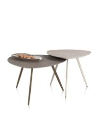 Salutina, salontafel 68 x 68 cm - 3 pootjes - steelbrown - Afbeelding 3