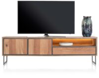 Trapani, lowboard 200 cm - 2-deuren + 1-lade + 1-niche (+ LED)