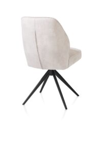 Bell, eetkamerstoel - zwart frame - draaibaar - pocket - stof calabria - Kiezel - Afbeelding 3