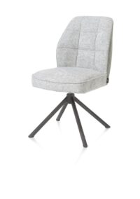 Bell, eetkamerstoel - grafiet frame recht - draaibaar - pocket - combi Calabria/Vada - Olijf - Afbeelding 2