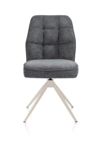 Bell, eetkamerstoel - creme frame - draaibaar - pocket - combi Calabria/Vada - Antraciet