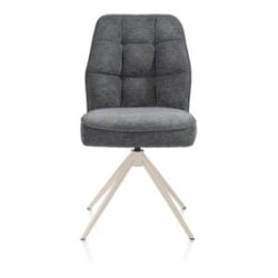 Bell, eetkamerstoel - creme frame - draaibaar - pocket - combi Calabria/Vada - Antraciet