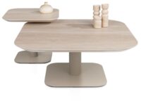 Brianto, salontafel 90 x 90 cm - keramiek blad Travertin - Afbeelding 3