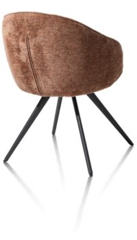 Owen, fauteuil 4-pieds - noir (ROB) - pivotant - tissu Calabria - cuivre - Image 2