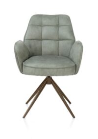 Bell, armstoel - steelbrown frame - draaibaar - pocket - stof Calabria - Olijf