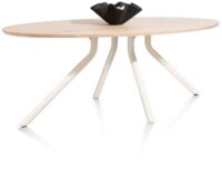 Arvada, table 220 x 110 cm. - ellipse - pied central Nebbia - Naturel Nebbia - Image 3