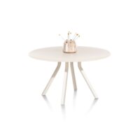 Lund, table ronde 140 cm. - stone-skin - pied central court - Nebbia