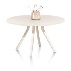 Lund, table ronde 140 cm. - stone-skin - pied central court - Nebbia