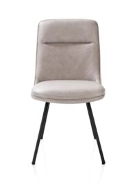 Mateo, chaise - 4-pieds - rough off black - Pala - Gris clair