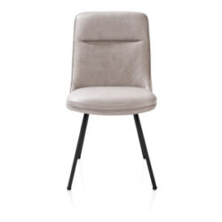 Mateo, chaise - 4-pieds - rough off black - Pala - Gris clair