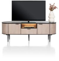Aramon, lowboard 170 cm. - 2-deuren + 1-lade + 1-niche (+ LED)