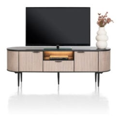 Aramon, buffet bas 170 cm. - 2-portes + 1-tiroir + 1-niche (+ LED)