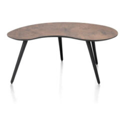 Maze, table basse 100 x 59 cm - forme haricot - hauteur 46 cm - Rouille