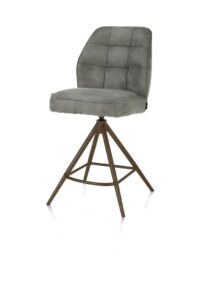 Bell, barstoel - steelbrown frame - draaibaar - pocket - stof calabria - Olijf - Afbeelding 2
