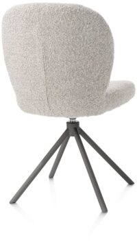 Jaxon, eetkamerstoel - graphiet frame - draaibaar - stof Brioni - Kiezel - Afbeelding 2