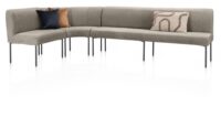 Reverso, eetkamerbank 200 cm - pocket - stof Livigno - bruin - Afbeelding 3