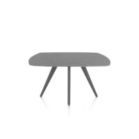 Saluti, eetkamertafel ovaal 150 x 105 cm. - 4 poot - graphiet - Antraciet