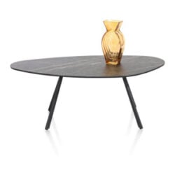 Montello, table basse 94 x 49 cm. - hauteur 35 cm. - plateau en ceramique - noir