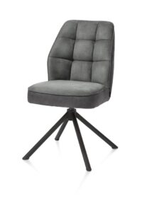 Bell, eetkamerstoel - zwart frame recht - draaibaar - pocket - stof Calabria - Antraciet - Afbeelding 2