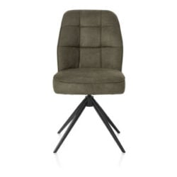 Bell, chaise - piétement noir - pivotante - relax - confort ressorts - tissu Calabria - vert mousse