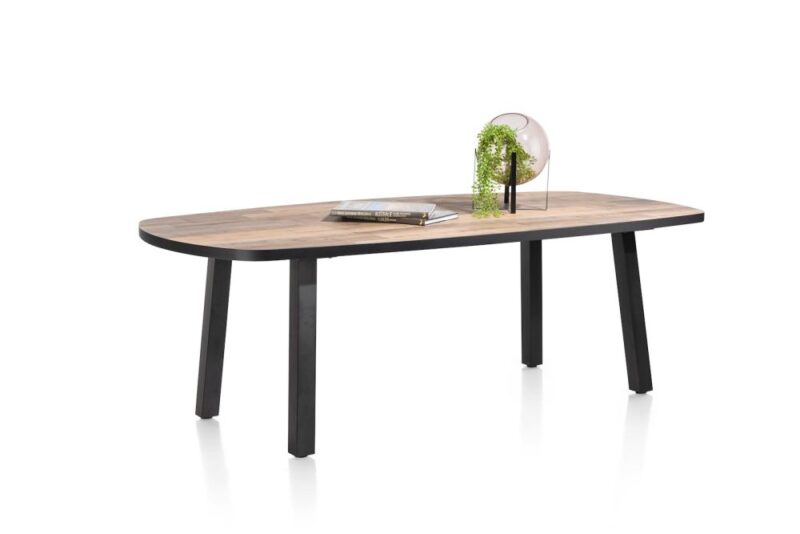 Avalox, Eetkamertafel Ovaal 240 X 110 Cm - Kleur Driftwood - 4 Poot - Afbeelding 2