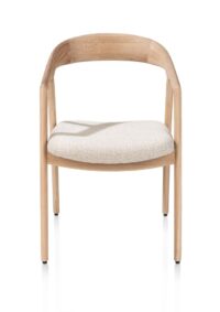 Dante, armstoel - eik naturel met gestoffeerde zit in stof Cloudy beige