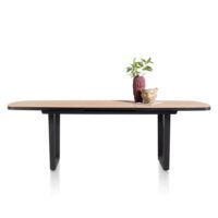 Avalox, uitschuiftafel ovaal 190 (+ 60) x 110 cm - kleur oak natural vintage - V poot