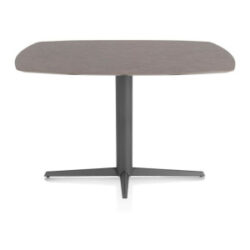 Saluti, table de bar ovale 150 x 105 cm. - pied central - graphite - Lava