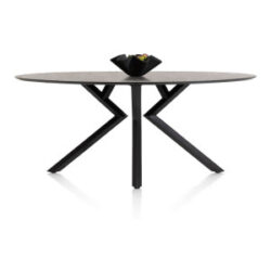 Masura, table de bar ellipse - 220 x 105 cm (hauteur 92 cm) - Anthracite