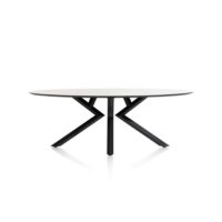 Masura, table ellipse - 220 x 105 cm - blanc