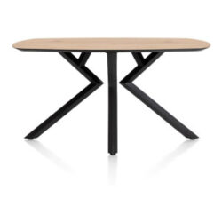 Masura, table de bar ovale - 200 x 105 cm - (hauteur 92 cm) - Chene