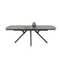 Novello, uitschuiftafel 200 (+ 78) x 100 cm - Primo Laminato marble - Lichtgrijs