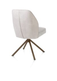 Bell, eetkamerstoel - steelbrown frame recht - draaibaar - pocket - combi Calabria/Vada - Kiezel - Afbeelding 3