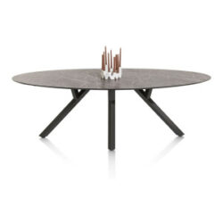 Minato, table - ellipse - 240 x 110 cm. - Gris clair