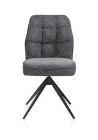 Bell, chaise - piétement rough offblack - pivotante - relax - confort ressorts - combi Cala - Anthracite