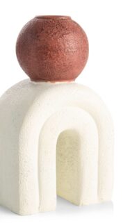 Lot bougeoir H15,5cm - Creme - Image 3