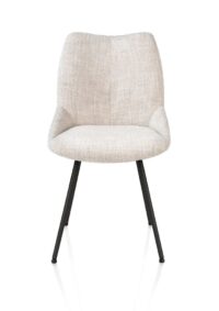 Mats, chaise - 4 pieds - rough off black - Luton - Creme
