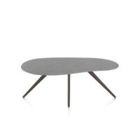 Saluti, table organic 180 x 120 cm. - 4 pieds - steelbrown - Anthracite