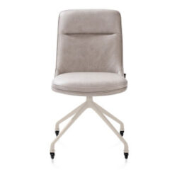 Mateo, chaise - roulettes - creme - Pala - Gris clair
